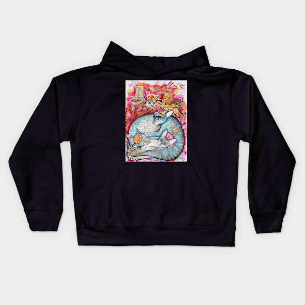 oriental beauties Kids Hoodie by CATS ART